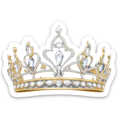 royal dainty jeweled british diamond tiara only no background sticker