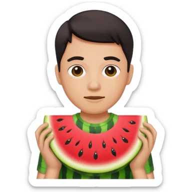 Wearing a watermelon shirt sticker
