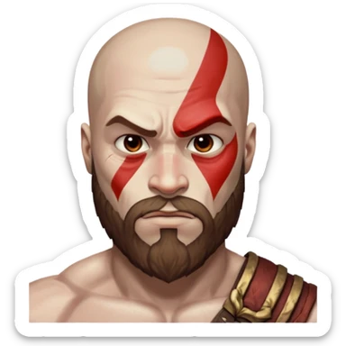 Kratos skin whiter. Without beard and red stripe sticker