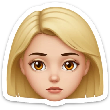 girl giving a dirty look  sticker