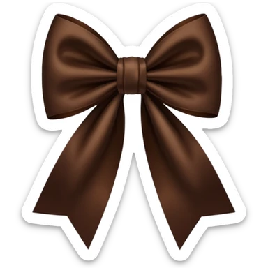 moño cafe oscuro sticker