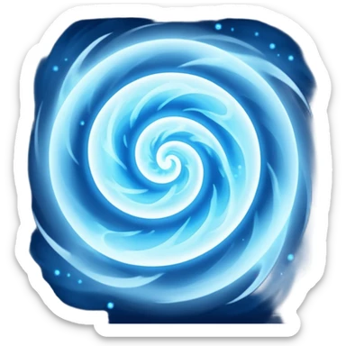 magical object blue magic mist swirl around with ancient symbol sticker