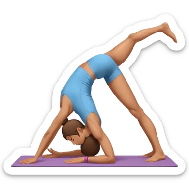 downward dog yoga pose sticker