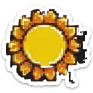 sunshine pixel art style sticker