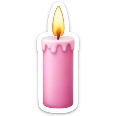Light pink candle sticker