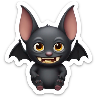 Bat with human hands sticker