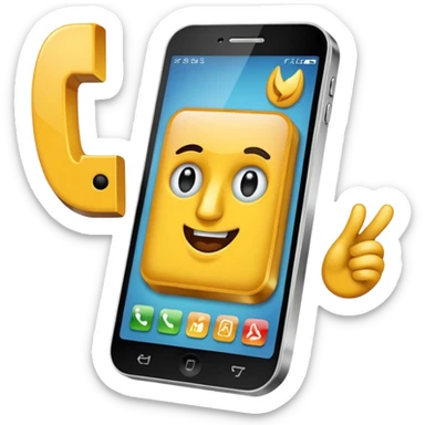 celular con llamada que diga "cliente 1" sticker