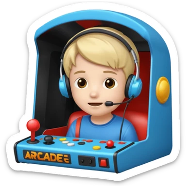 Retro Arcade Kid sticker