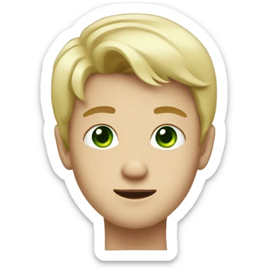 young men, whithe with green eyes and blondie hair sticker