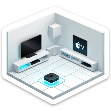 isometric interior severance severed floor apple tv  sticker