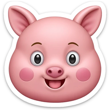 cute ham emoji that's excited or aggravated to encapsulate go ham sticker