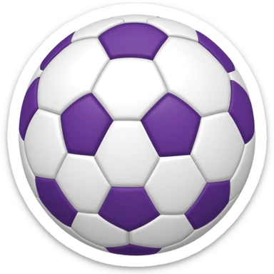 bola de futebol branco e roxa sticker