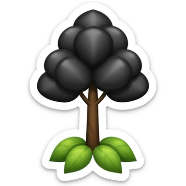 Un trébol de cinco hojas negro sticker