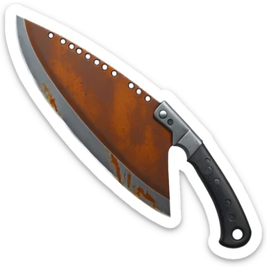 dark metal machete  sticker