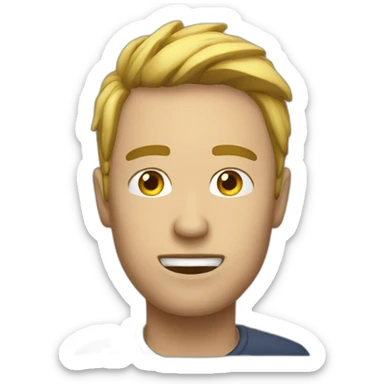 persona hablando en la pc sticker