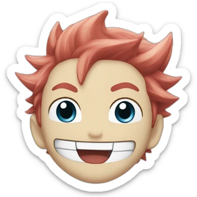 Natsu dragneel face sticker