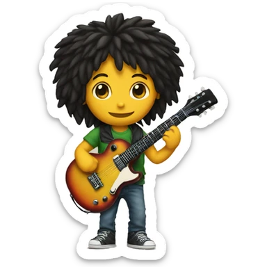 body Bob marley kid with guitar sticker