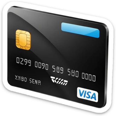 black credit card, no text, no numbers sticker