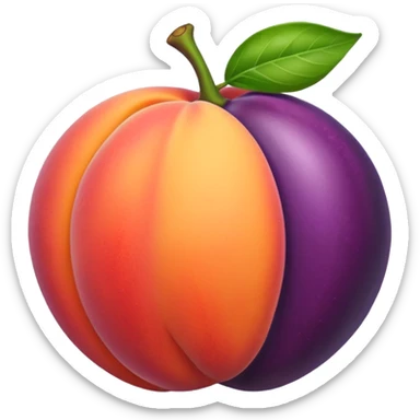 Peach with eggplant in it sticker
