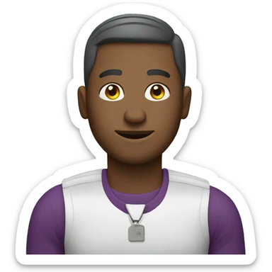 Man with debit card sticker