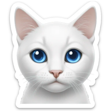 WHİTE CAT BLUE EYES sticker