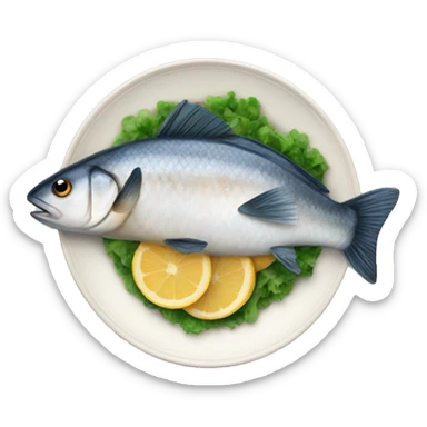 Fish dish sticker