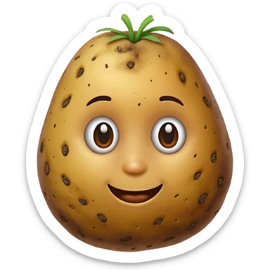 realistic potato sticker