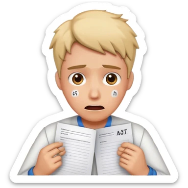 The test is hard the test: the answer is one choose two sticker