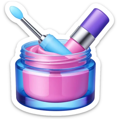 aesthetic skincare products asmr pink blue purple sticker