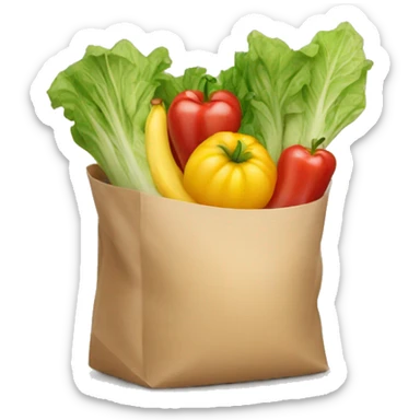 bag of groceries sticker
