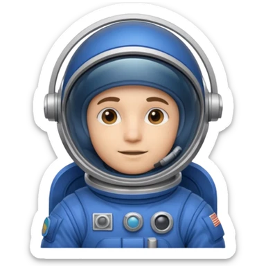 Engineer in an blue astronaut suit sticker