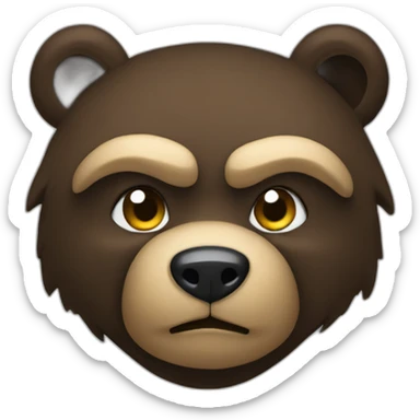 A ninja bear sticker