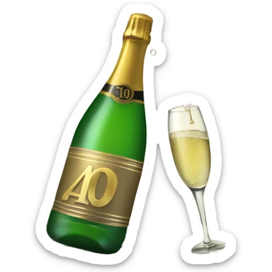 A 100 dollar bill having champagne  sticker