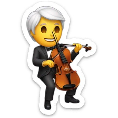Chat qui joue du violon  sticker