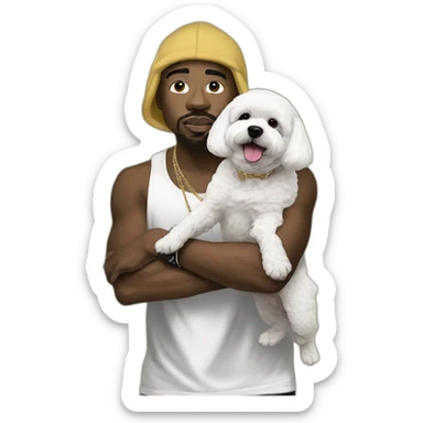 rappers whit bichon sticker