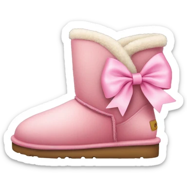 Uggs with pink bow on back sticker