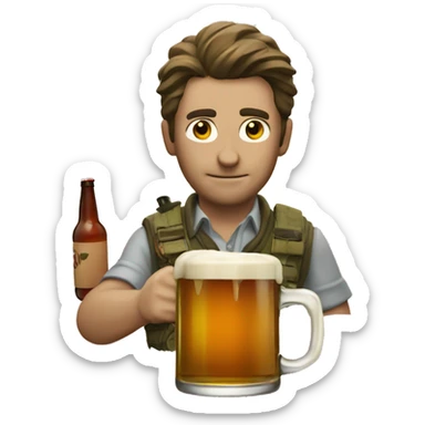 Hunter tv beer sticker