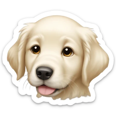 create an english cream golden retriever puppy sticker