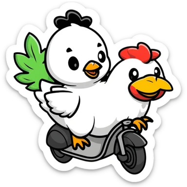 creeper on a chicken sticker