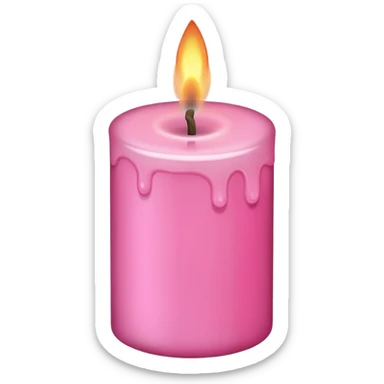 make a candle in very girly pink tones. sticker