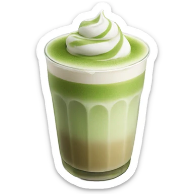 matcha latte iced sticker