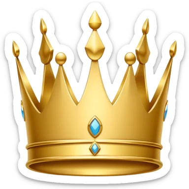 white premium logo crown simple sticker