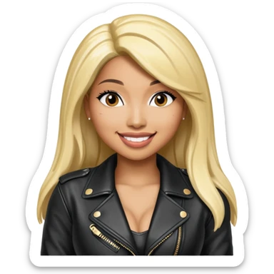 Nicki Minaj wear leather jacket sticker