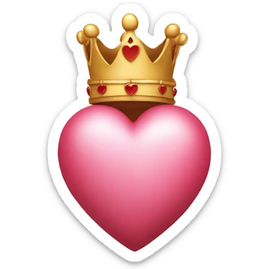 heart with a crown on it sticker