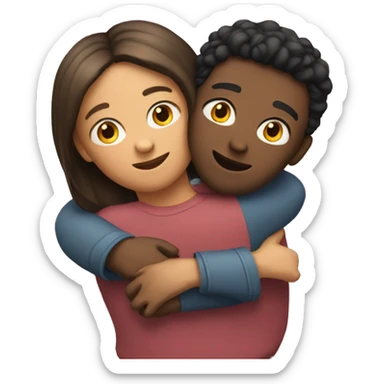 Two best friends hugging sticker