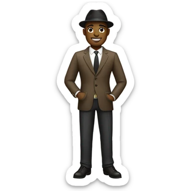 Generate a Gentleman Bitmoji. full body sticker