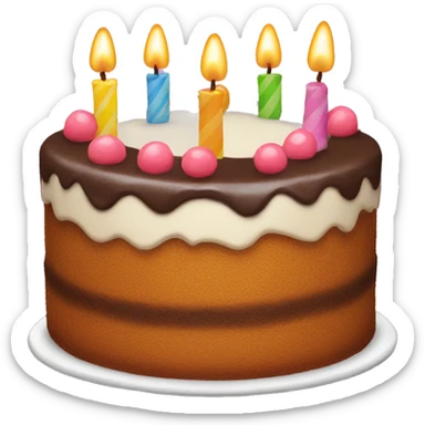 Birthday cake sticker