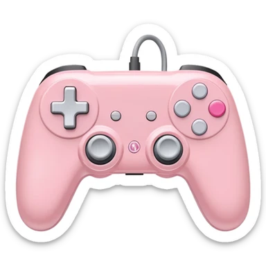 Light pink game controller with white buttons  sticker