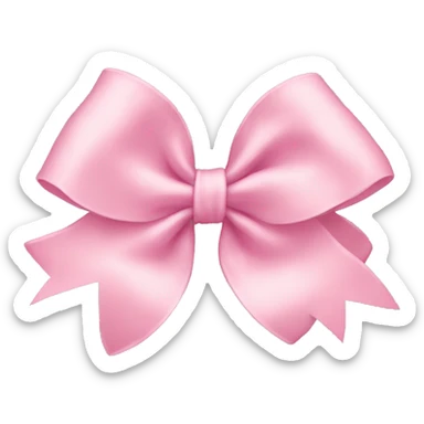 Light pink bow sticker