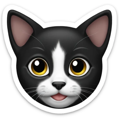 black kitten  sticker